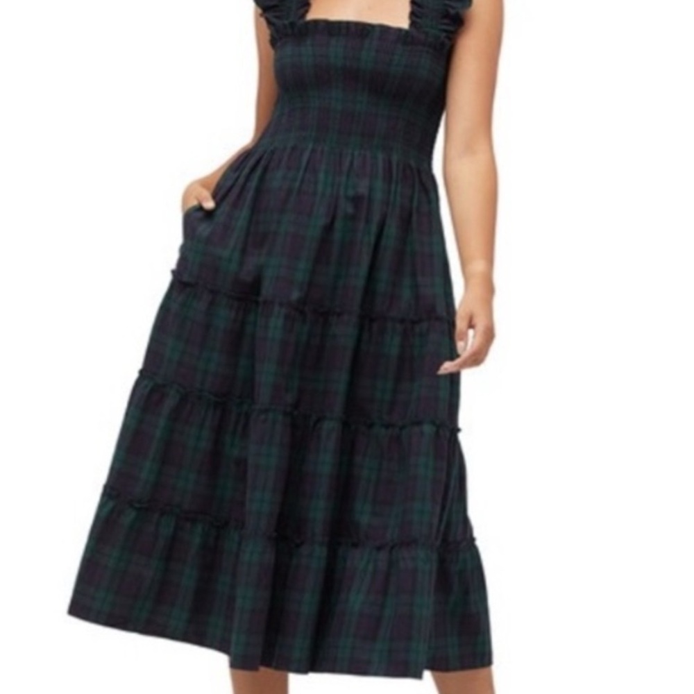 Hill House Black Watch Plaid Sleeveless Nap Dress